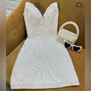 Ashley Lauren beaded dress